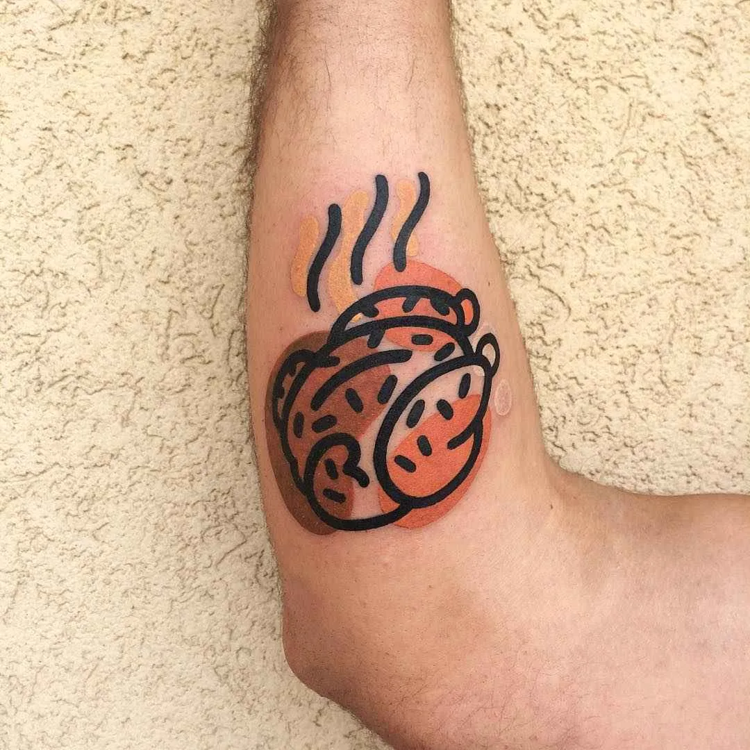 Tattoo artist Mattia MAMBO Calvi color abstract minimalism design tattoo