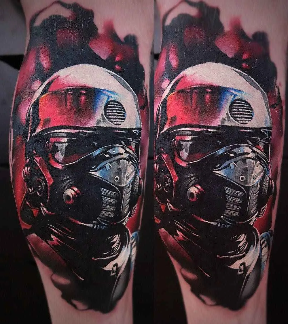 Tattoo artista Dima Gorbunov, ritratto realistico in colore e nero e grigio | Russia
