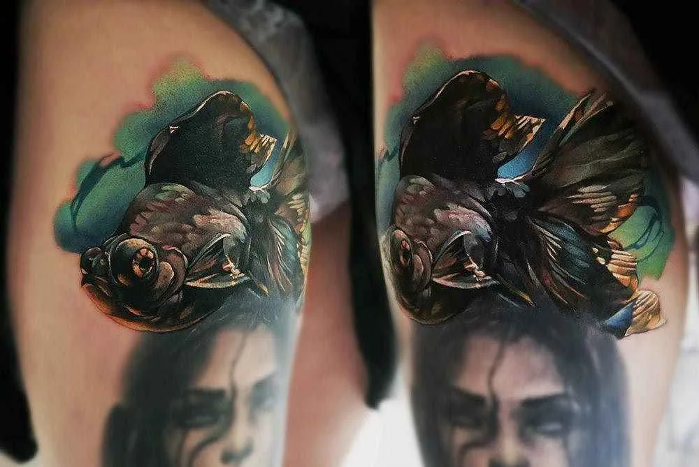 Tattoo artista Dima Gorbunov, ritratto realistico in colore e nero e grigio | Russia