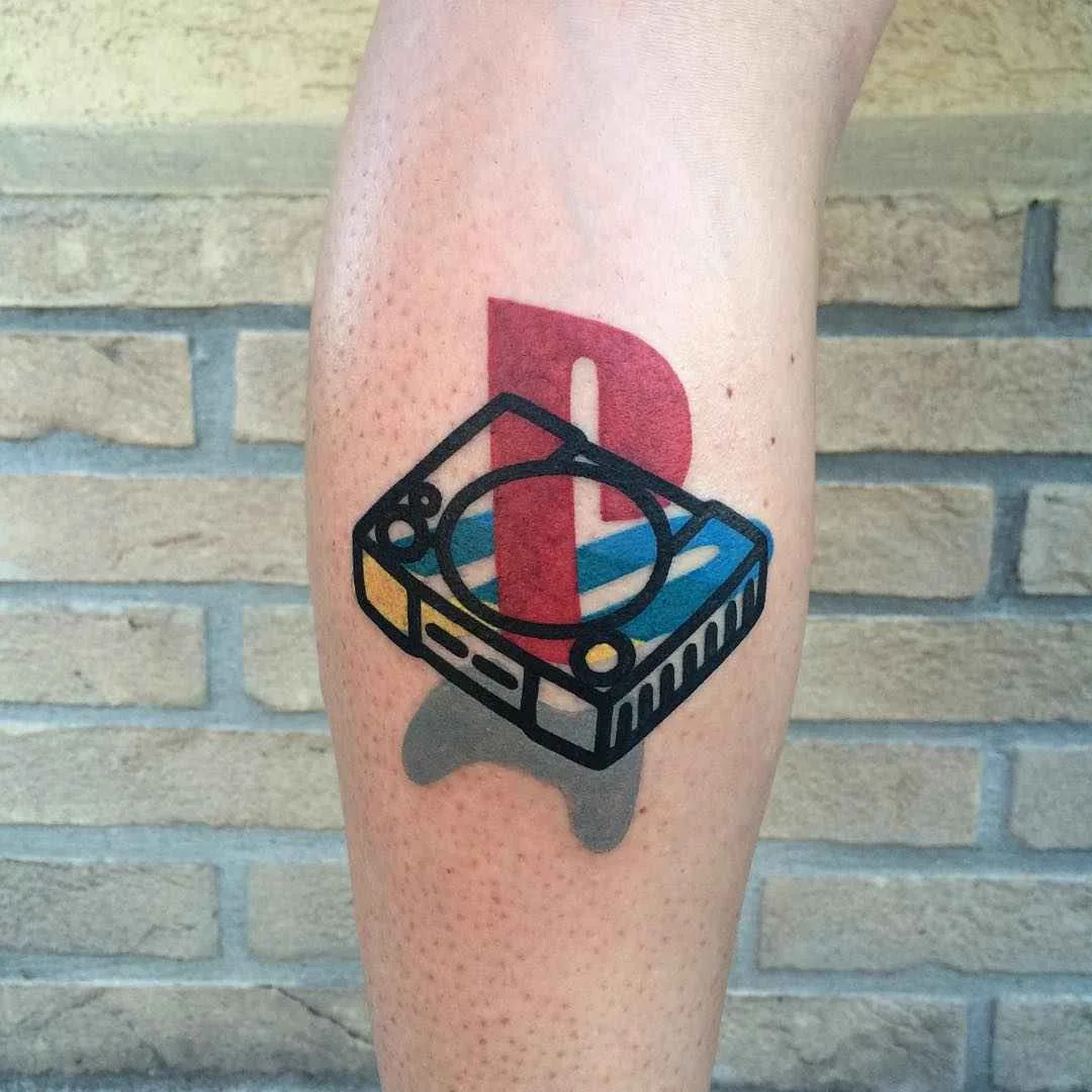 Tattoo artist Mattia MAMBO Calvi color abstract minimalism design tattoo