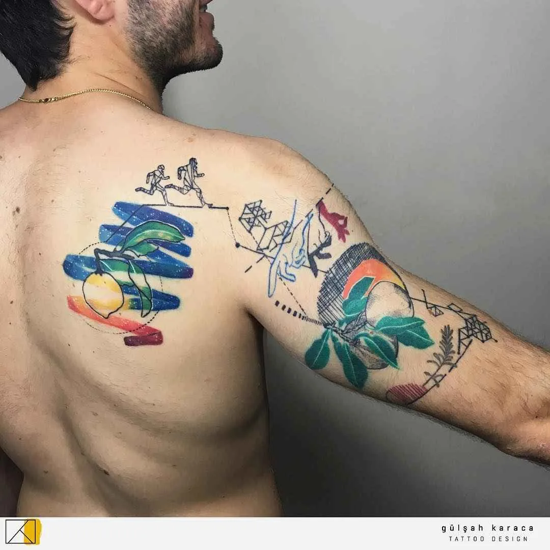 Tattoo artist Gülşah Karaca color, surrealism6 abstract, design tattoo | Тату-мастер Gülşah Karaca цветные, абстрактные, сюрреалистичные дизайн татуировки