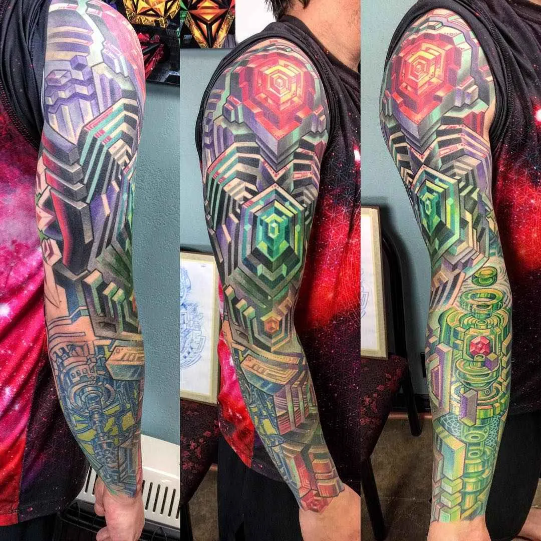 Tattoo artist Mike Cole color biomechanic tattoo | Тату-мастер Mike Cole цветные биомеханика татуировки
