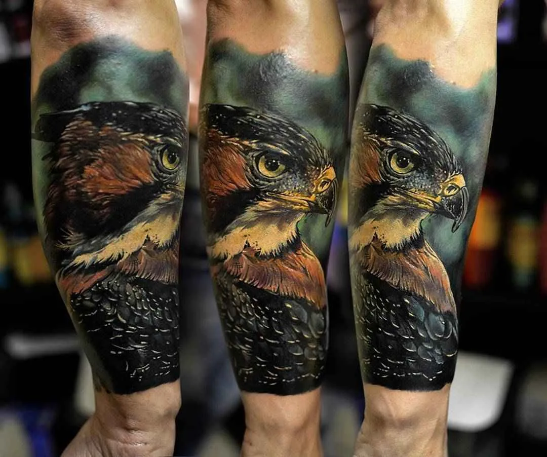 Tattoo artista Dima Gorbunov, ritratto realistico in colore e nero e grigio | Russia