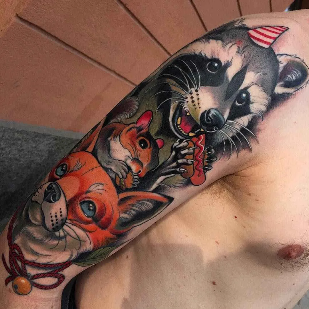 Тату-мастер Aniela Dahlgren Fruduva неотрадиционные цветные татуировки нью скул | Tattoo artist Aniela Dahlgren Fruduva neo traditional color tattoo new school tom sellek tattoo