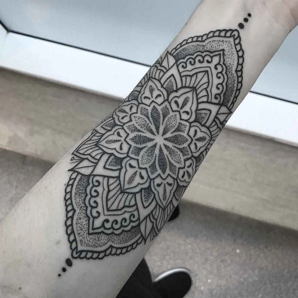 Mandala Mandala, Floral tattoo on Forearm