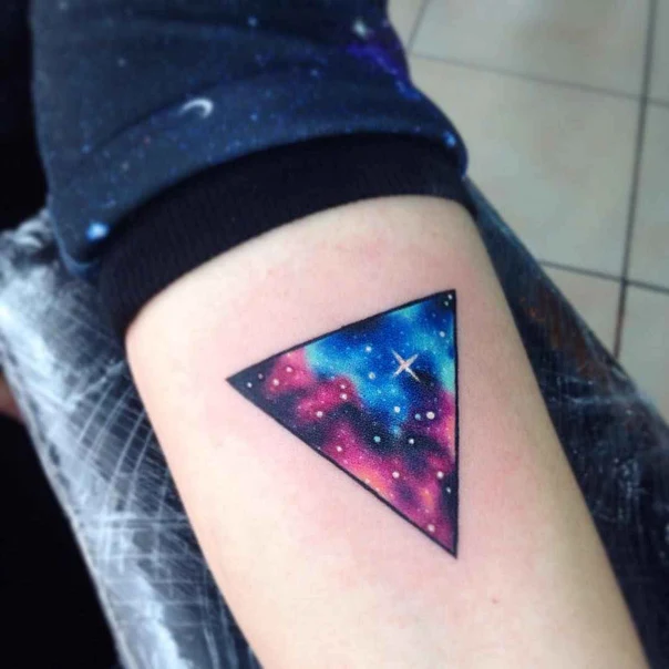 Geometric Galaxy, Star tattoo on Forearm