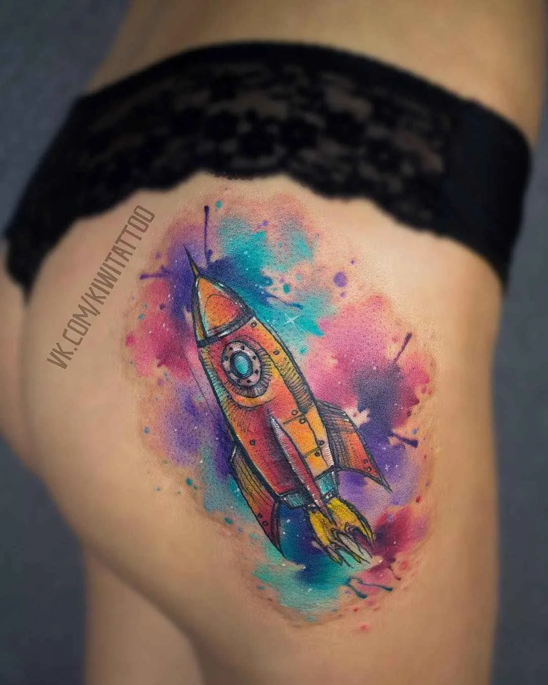 тату-мастер Виктория Kiwi Григорьева цветные скетч татуировки | Tattoo artist Victoria Kiwi color sketch tattoo