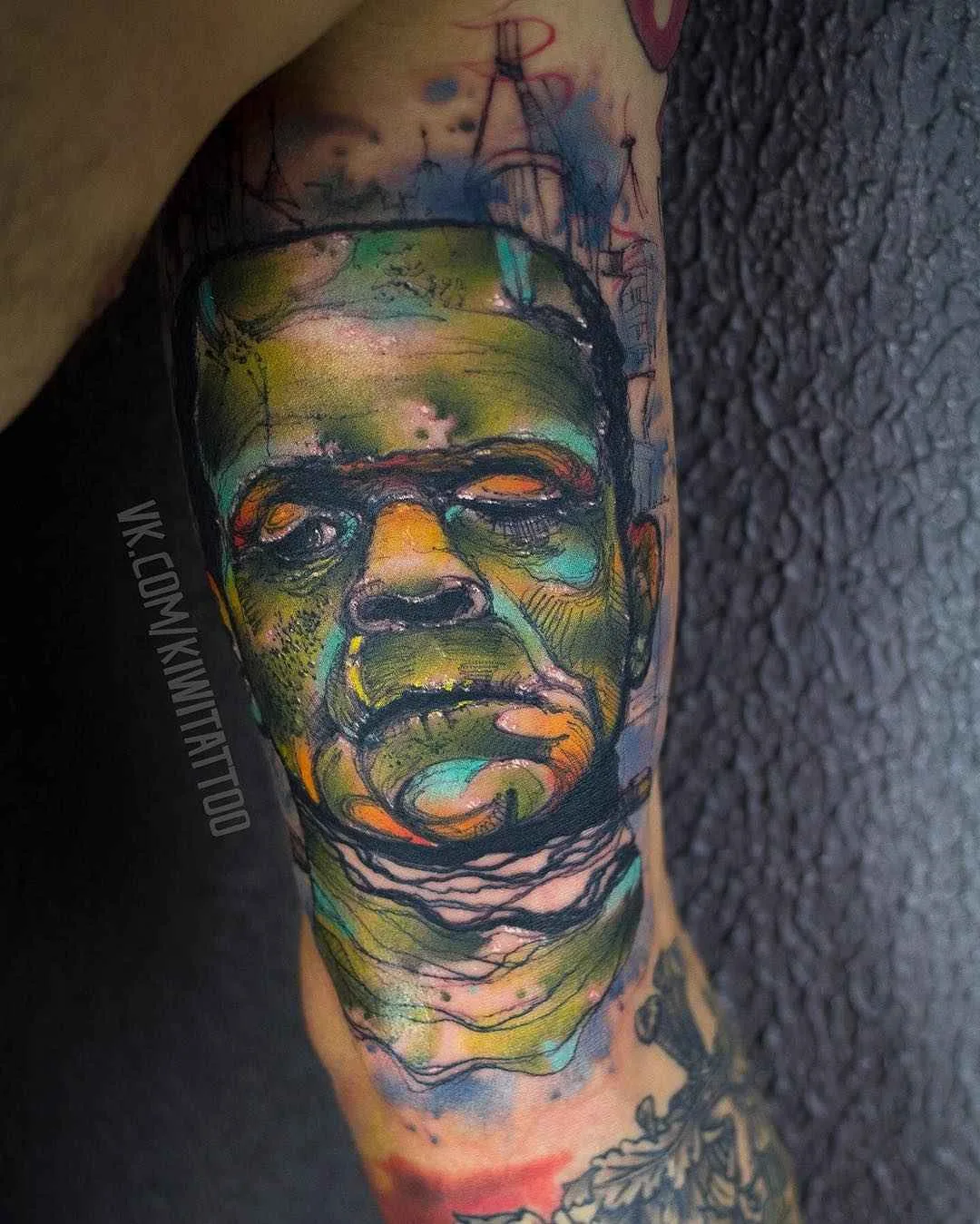 тату-мастер Виктория Kiwi Григорьева цветные скетч татуировки | Tattoo artist Victoria Kiwi color sketch tattoo