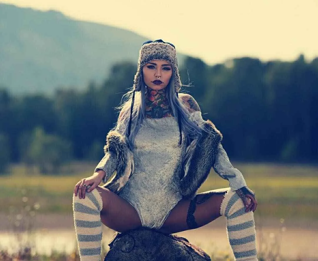 Alternative female tattoo model Felisja Piana | Тату модель Felisja Piana