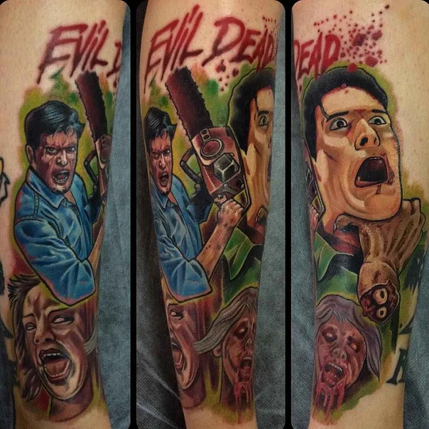 Иллюстративная Horror, Movie tattoo на Предплечье
