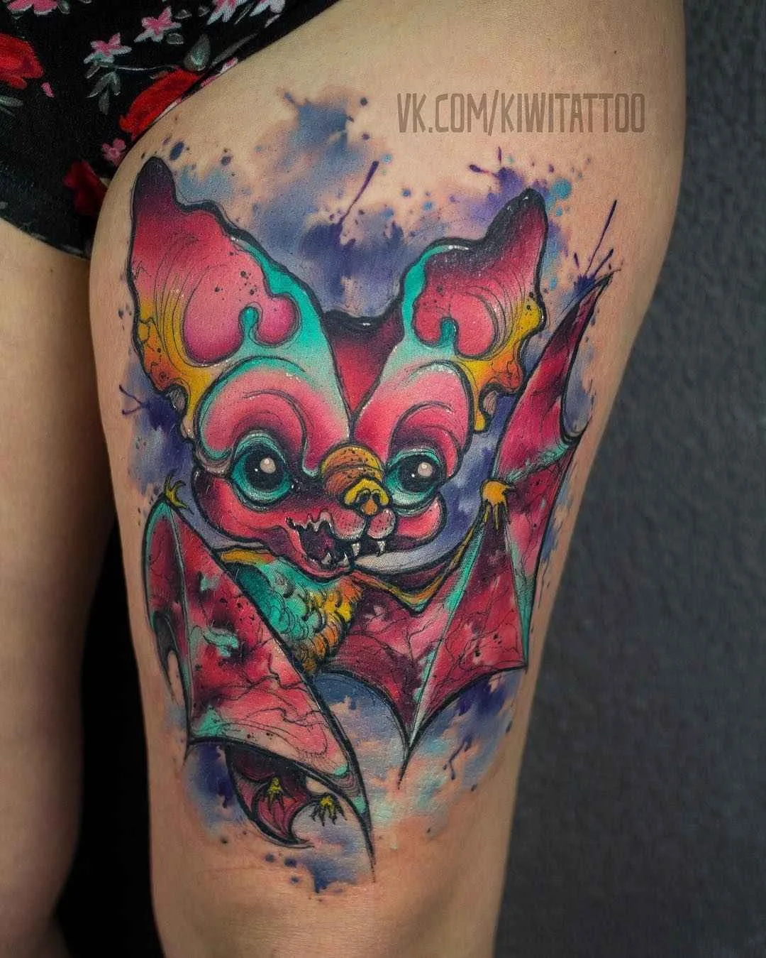тату-мастер Виктория Kiwi Григорьева цветные скетч татуировки | Tattoo artist Victoria Kiwi color sketch tattoo
