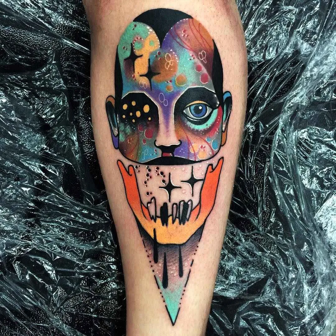 Tatuaggio artista Andrew Little Andy Marsh colori astratti insetti, spazio e animali tatuaggio | Тату-мастер Andrew Little Andy Marsh цветные абстрактные татуировки