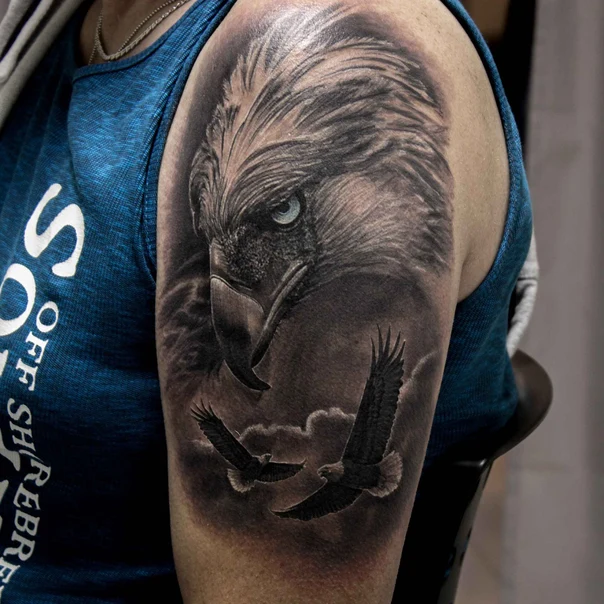 Реализм Eagle, Birds tattoo на Плечо