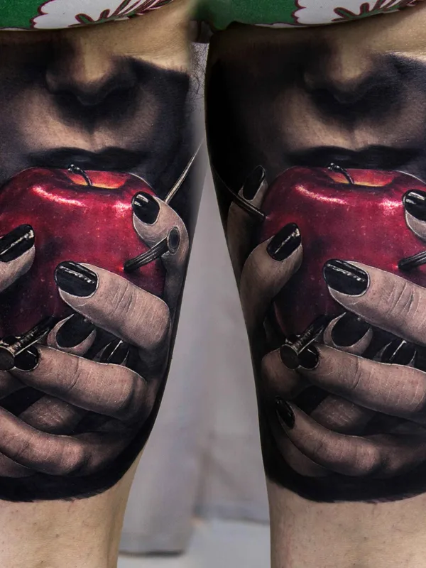 color realism татуировка на thigh #2838 | Тату мастер Максим Денисенко
