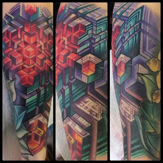 Tattoo artist Mike Cole color biomechanic tattoo | Тату-мастер Mike Cole цветные биомеханика татуировки