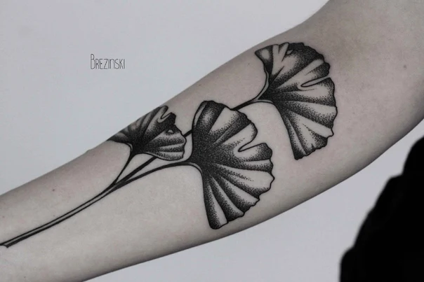 Ботаническая Leaf tattoo на Предплечье