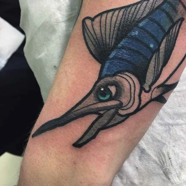 Традиционная Fish tattoo на Предплечье