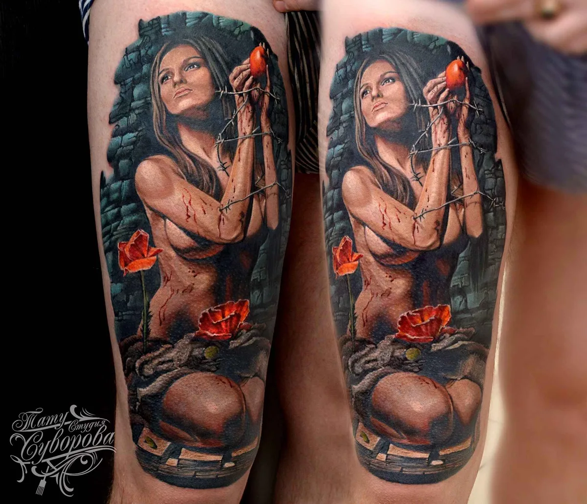 Tattoo artist Vasily Suvorov color realism tattoo | Тату-мастер Василий Суворов реализм татуировки, цветной портретный реализм