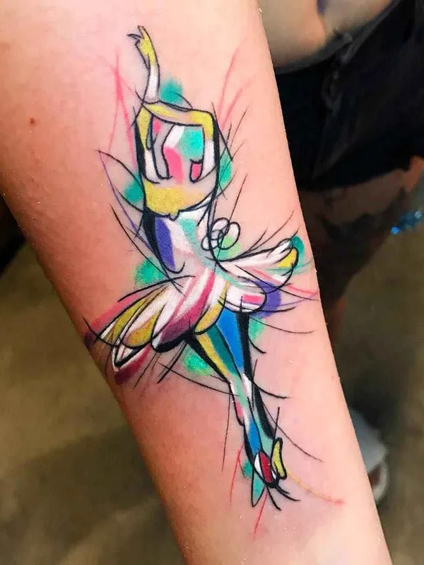 color abstract 纹身 在 forearm #13508 | 纹身师 Sebastian Barone