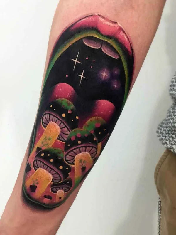 color illustrative 纹身 在 forearm #14179 | 纹身师 Giena Todryk