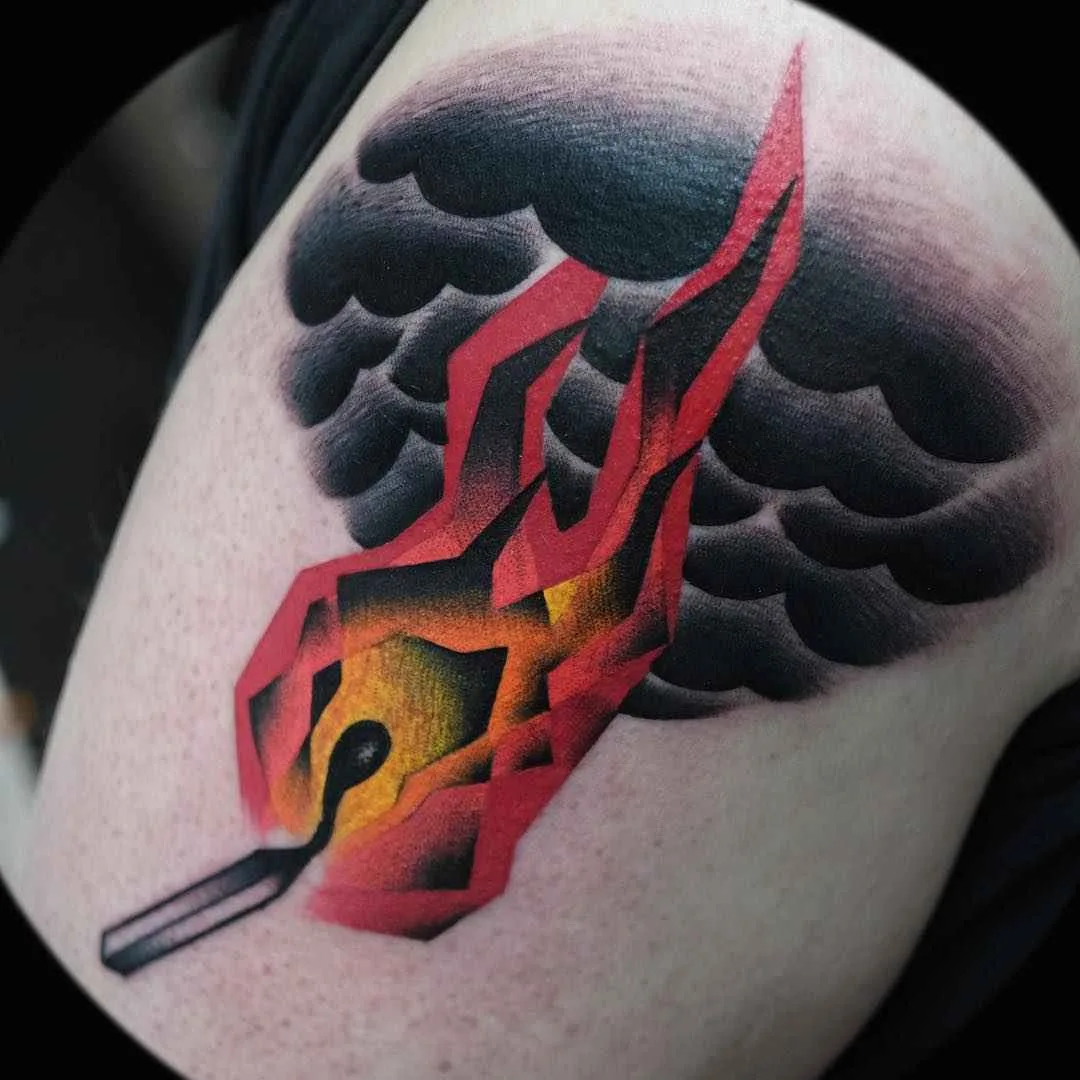 Tattoo artist Aleksy Marcinow authors color surrealistic psychedelic tattoo