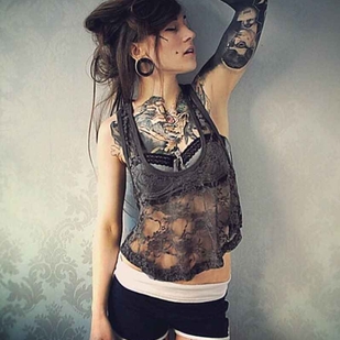 🔥 Горячие фото, портфолио модели  #13614 Тату модель Monami Frost (Irena Straume)