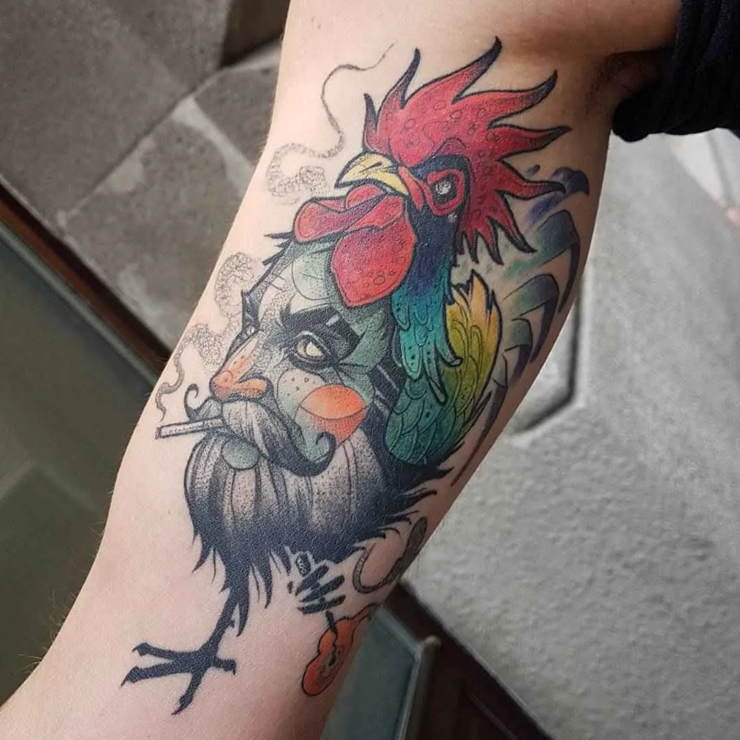 Tattoo artist Kati Berinkey sketch neo traditional tattoo
