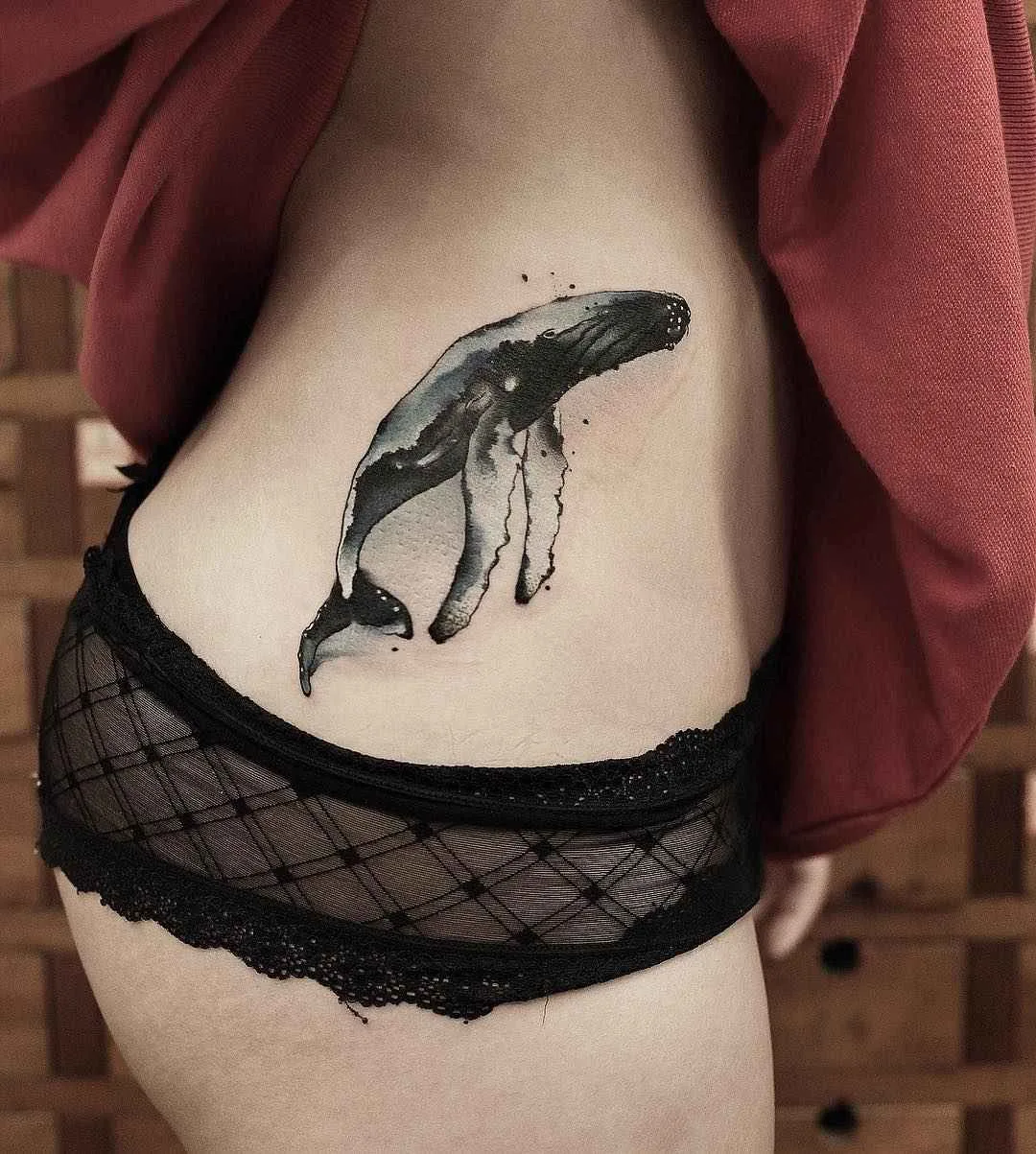 Tattoo artist Chen Jie watercolor tattoo