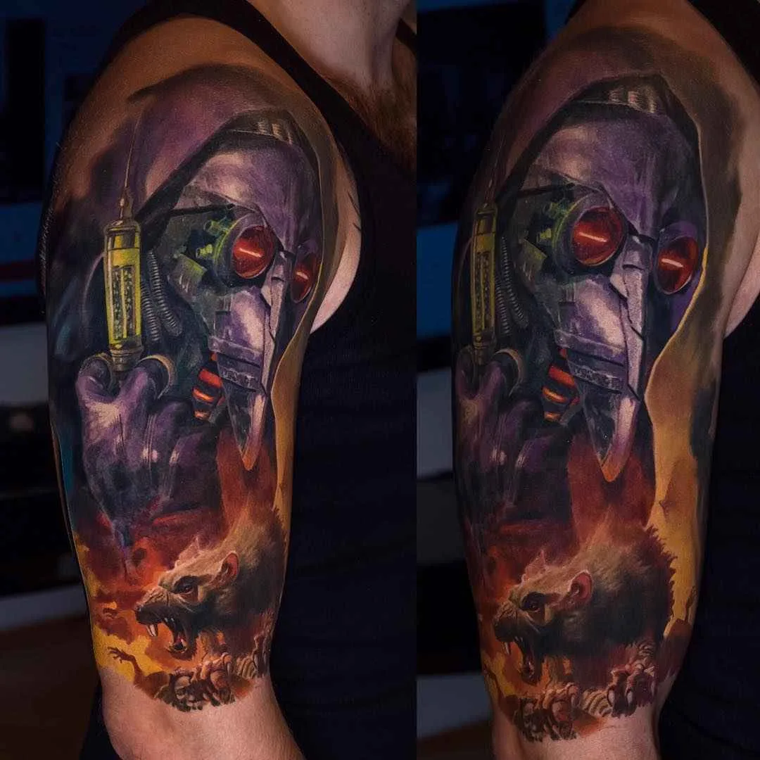 Tatuagem artista Nikolay Dzhangirov cor realista
