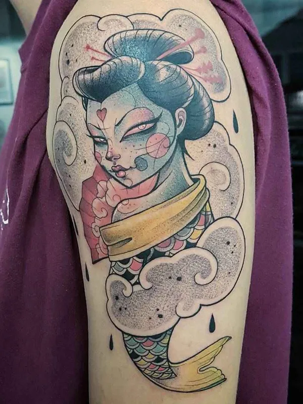 color neo traditional Tatuaggio su upper arm #14016 | Tatuatore Kati Berinkey