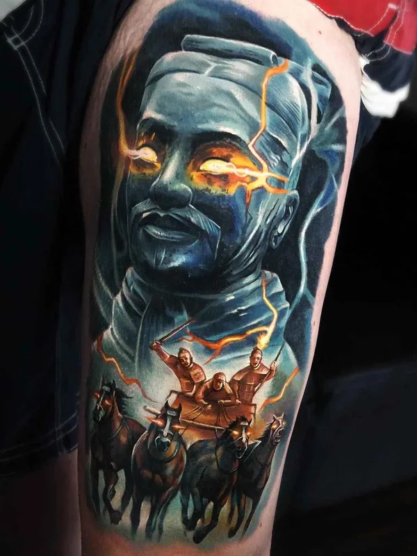 color realism Tatuaggio su thigh #13585 | Tatuatore Jordan Croke