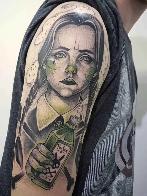 color illustrative Tatuaggio su upper arm #14018 | Tatuatore Kati Berinkey