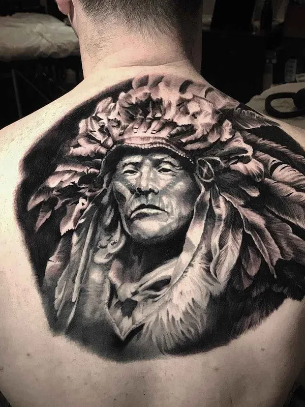 male black and grey realism tattoo on upper back #14311 | Tattoo Artist FABZ (Fabian De Gaillande)
