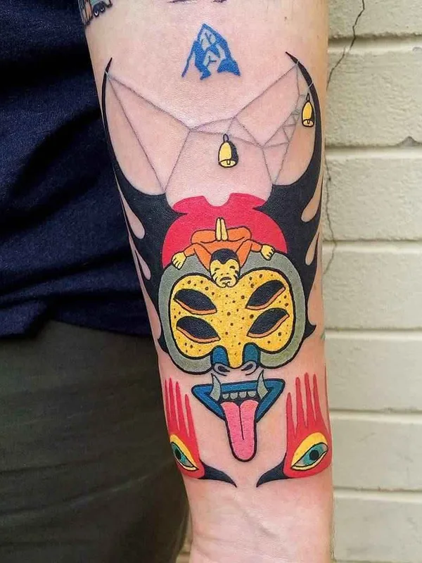 color new school 纹身 在 forearm #13496 | 纹身师 Roman Shcherbakov