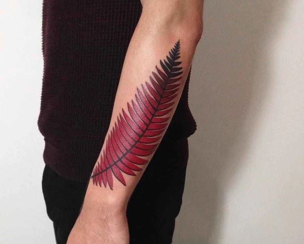 Ботаническая Leaf tattoo на Предплечье