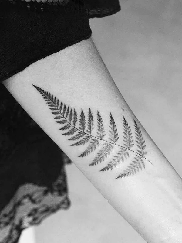 black and grey botanic 纹身 在 forearm #14111 | 纹身师 Amanda Piejak