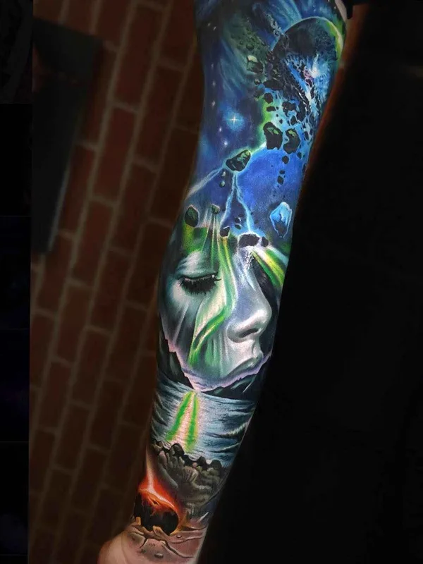 color realism Tatuaggio su full sleeve #13581 | Tatuatore Jordan Croke