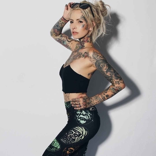 🔥 Горячие фото, портфолио модели  #13635 Тату модель Caroline Grace