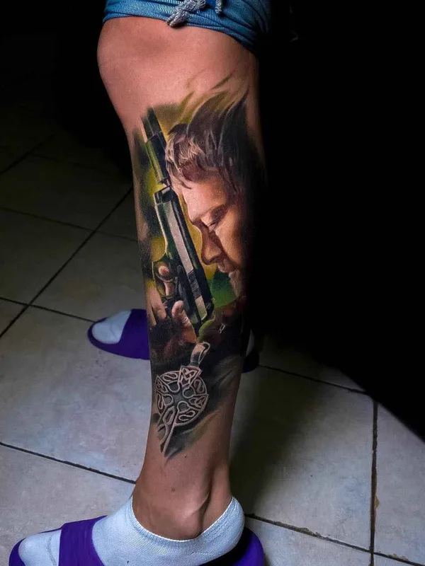 color realism Tatuagem em calf #14172 | Tatuador Николай Джангиров