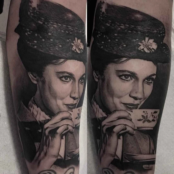 Realism Portrait, Woman tattoo on Forearm