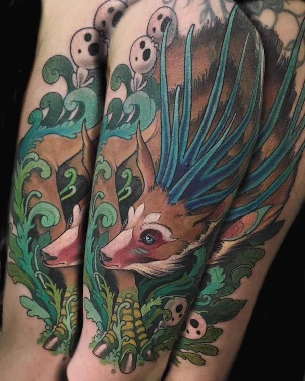 Illustrative Deer, Nature tattoo on Forearm