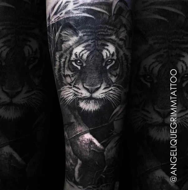 Realism Tiger tattoo on Forearm
