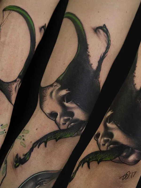 color surrealism Tatuagem em forearm #14270 | Tatuador Oleg Limpopõ