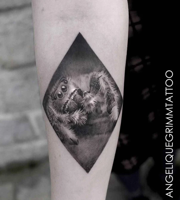 Realism Spider tattoo on Forearm