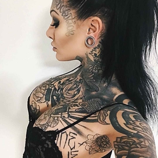 🔥 Горячие фото, портфолио модели  #13879 Тату модель Mara Inkperial