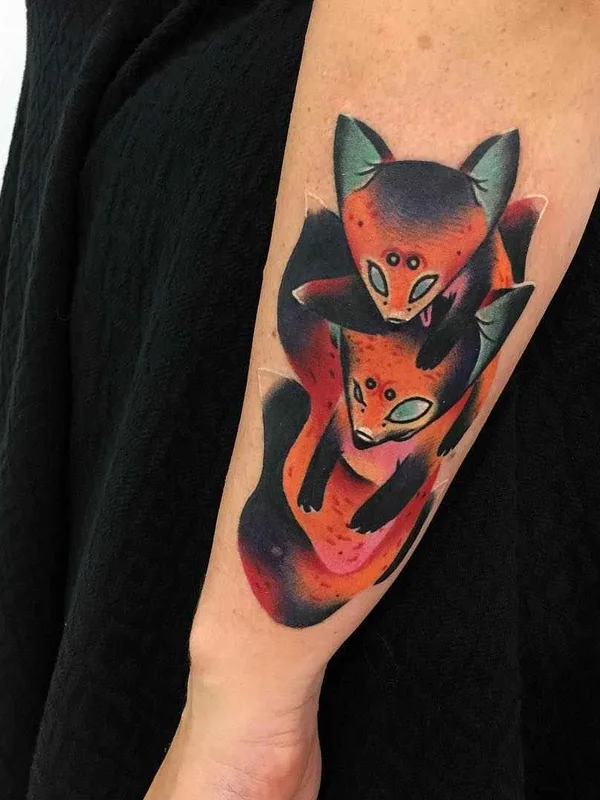 color illustrative 纹身 在 forearm #13969 | 纹身师 Giena Todryk