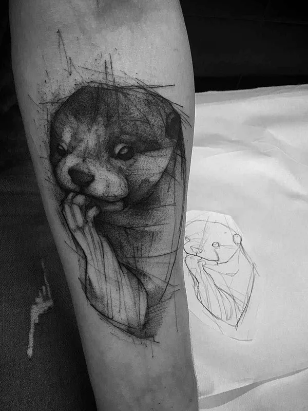 black and grey sketch Tatuagem em forearm #13948 | Tatuador Kamil Mokot