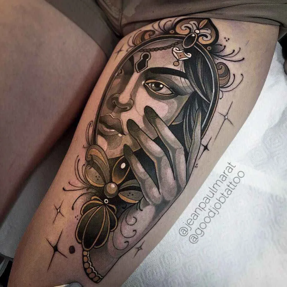 Tattoo artist Jean Paul Marat, neo traditional tattoo
