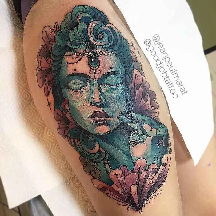 Tattoo artist Jean Paul Marat, neo traditional tattoo