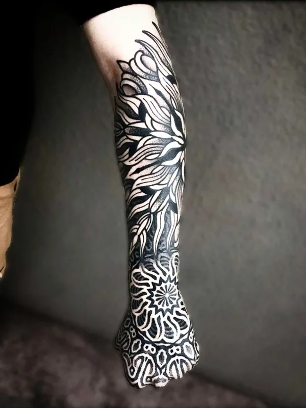 black blackwork Tatuagem em full sleeve #26286 | Tatuador Сharly Saconi